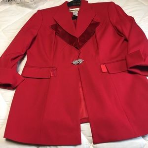 Red 3 piece ladies suit